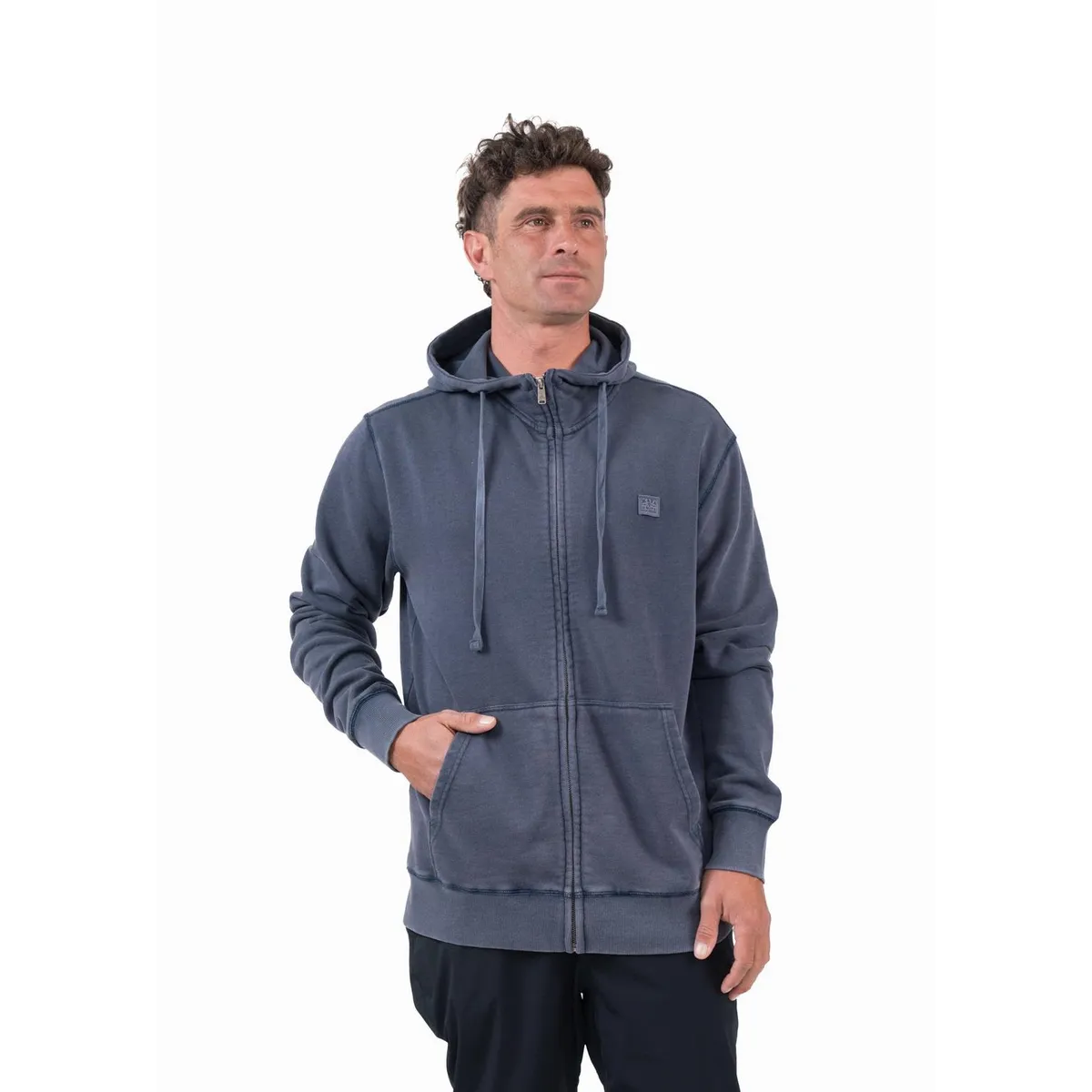 KAYA UNITE - Polerón Hombre Full Zip Liviano Solid Navy