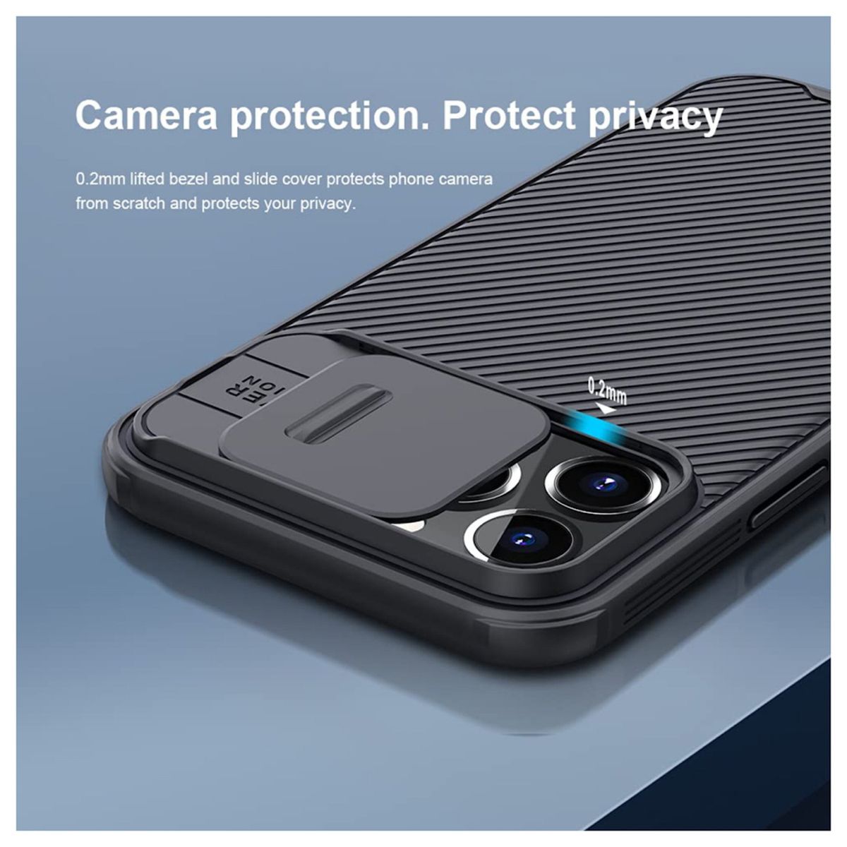 NILLKIN - Carcasa Nillkin Camshield Pro Para iPhone 12 Pro Max-Negro