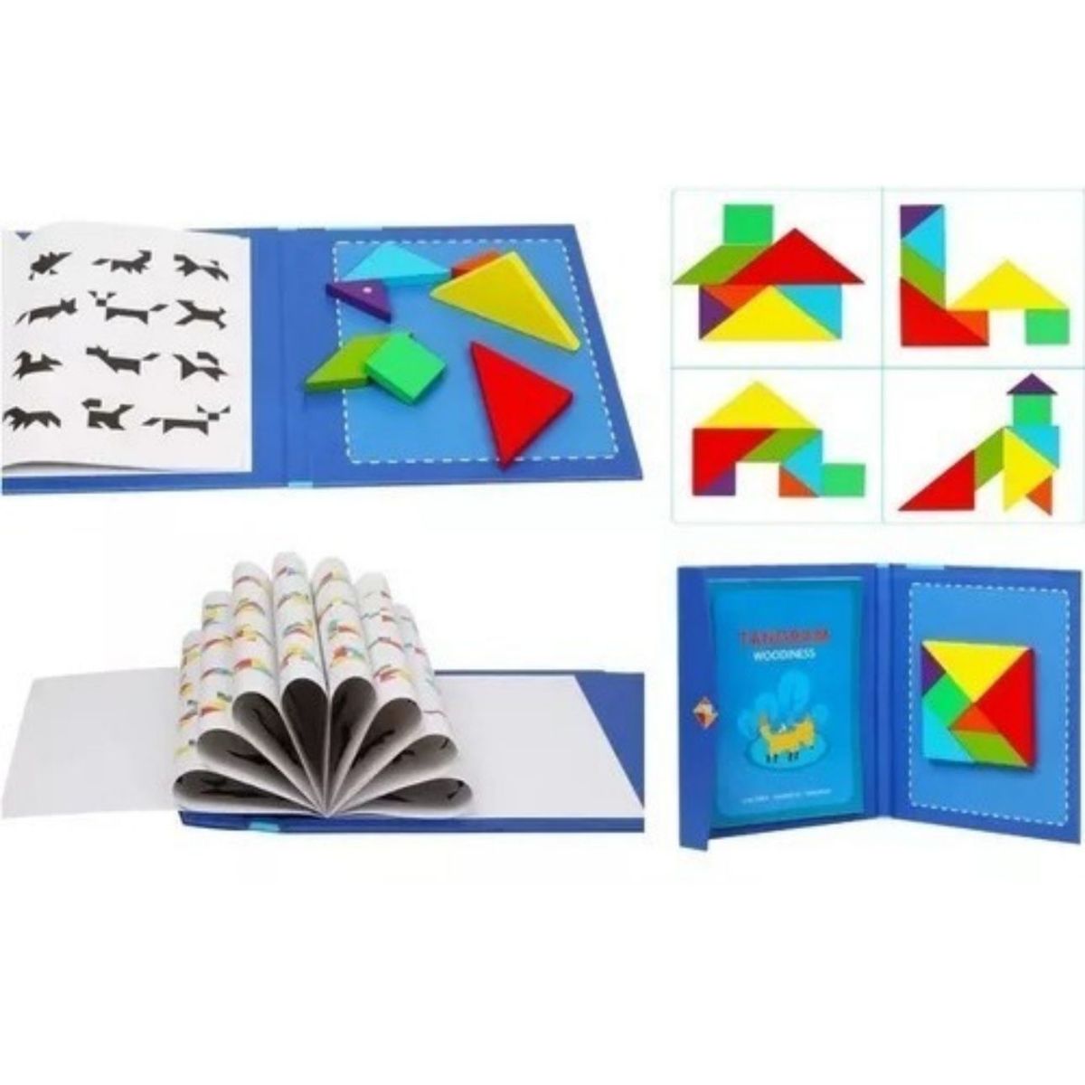 GENERICO - Rompecabezas Magnéticos 3d  Tangram Montessori Didáctico