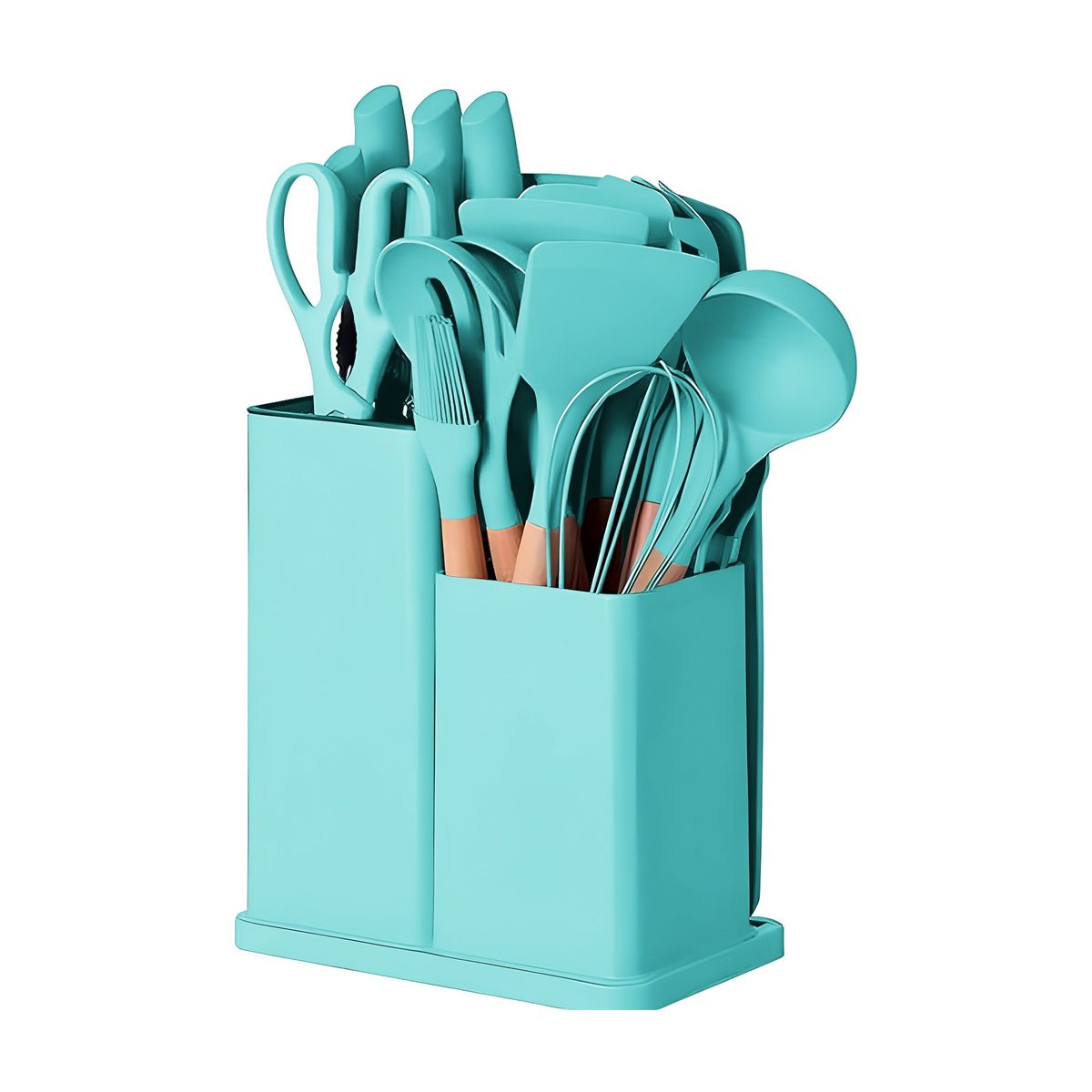 GENERICO - Set De 18 Utensilios Juego De Cocina Silicona Antiadherentes