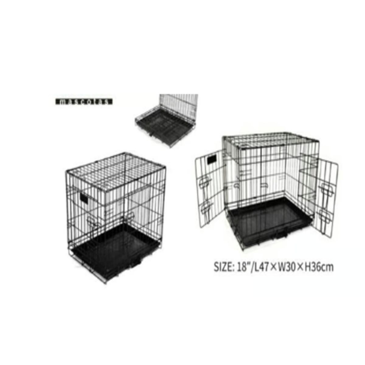 GENERICO - Jaula Para Perro Paseo Negro
