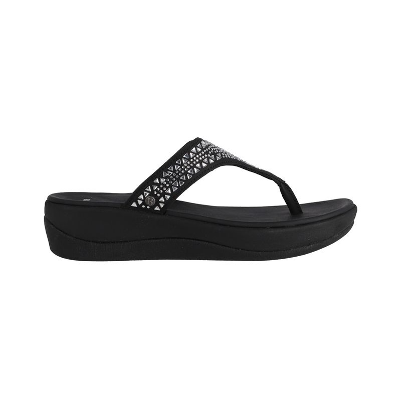 BAMERS - Hawaianas Plataforma Mujer Bamers Cruz Negro