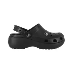 BAMERS - Zuecos Plataforma Mujer Air Negro
