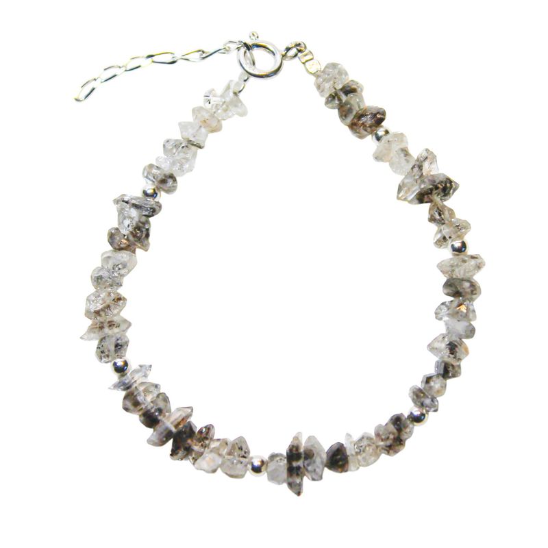 ANDREA COGGIOLA JOYAS - Pulsera Cuarzo Rutilado Bolitas Plata Fina 925