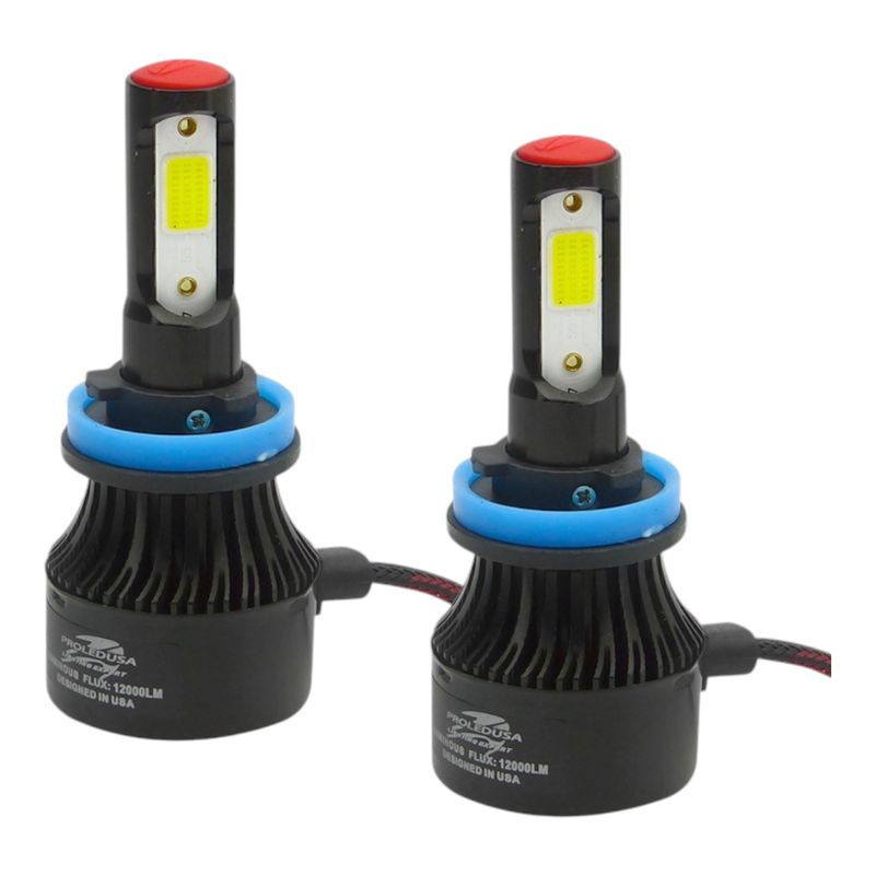 GENERICO - x2 Ampolleta Kit LED H-11 P4 Pro-Ledusa 120W 12000Lm 1224V