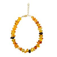 Pulsera Ámbar Chips Enchapada Oro 18K