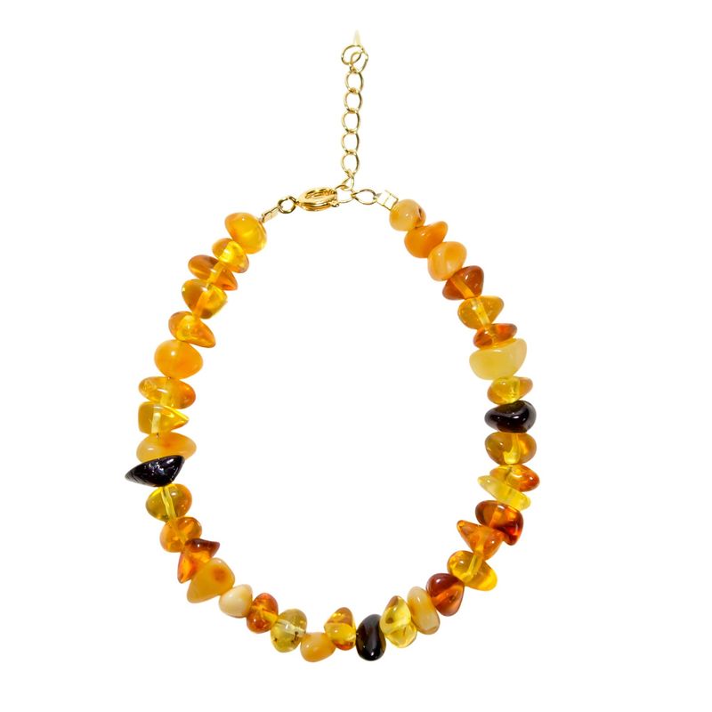 ANDREA COGGIOLA JOYAS - Pulsera Ámbar Chips Enchapada Oro 18K