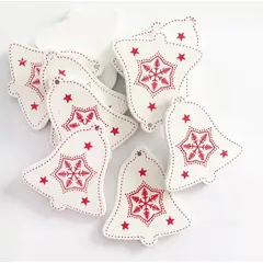 GENERICO - Campana de navidad madera10 piezas colgantes 0074