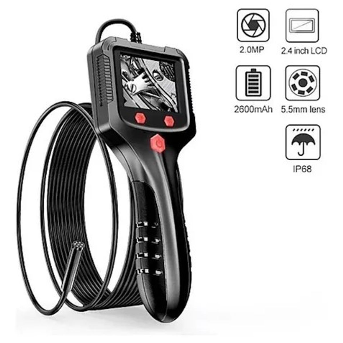 GENERICO - Boroscopio Cámara Inspección Endoscopia 2,4 1080p