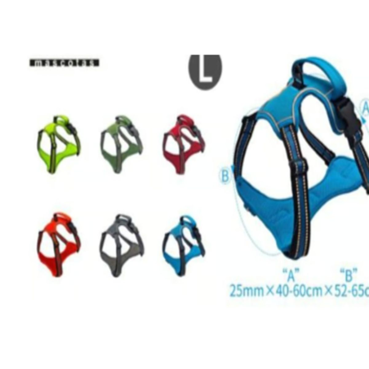 GENERICO - Arnés Tipo Pechera Reforzada Para Perros Talla L Gris