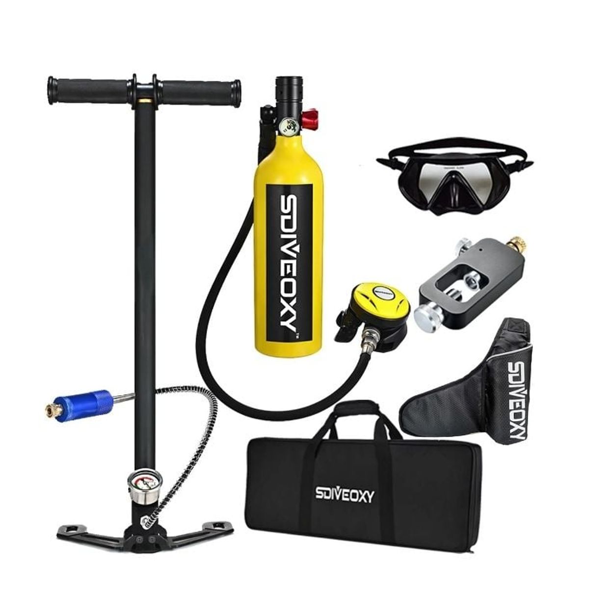 CRUSEC - Kit Buceo Tanque de Oxígeno Natación Deportes Acuaticos