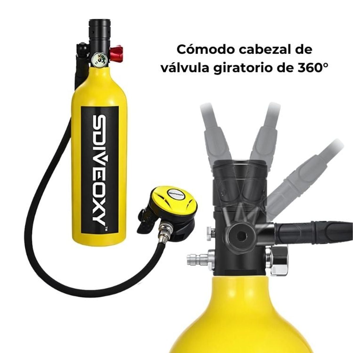 CRUSEC - Kit Buceo Tanque de Oxígeno Natación Deportes Acuaticos