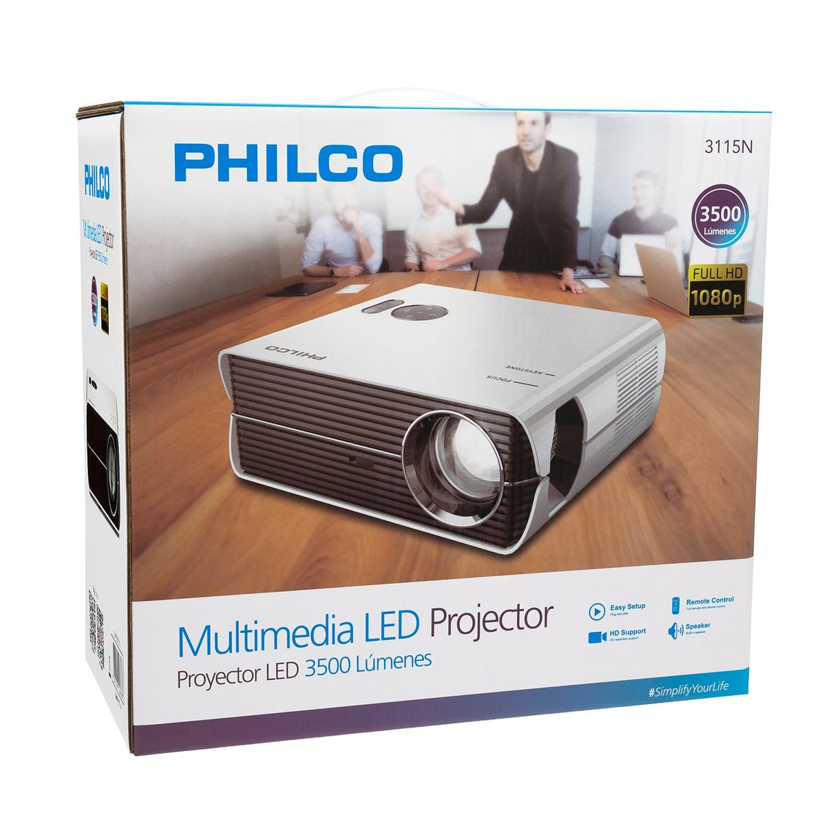 PHILCO - Proyector Multimedia LED 3500 Lúmenes Philco