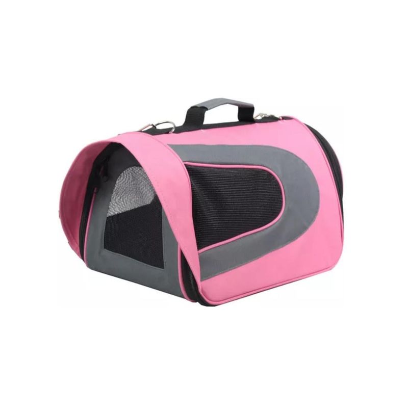 GENERICO - Bolso transportador para mascotas permitido en cabinas - Rosa - 28x23x17