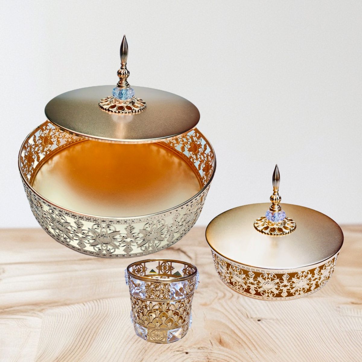 GENERICO - Elegante Set 3 Piezas Deco Candy Bar (Bandejas y Adorno)