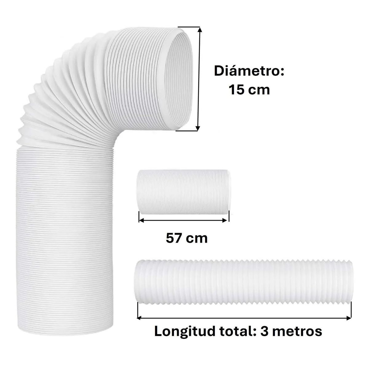 GENERICO - Tubo Vapor Para Aire Acondicionado 15cm X 3 metros