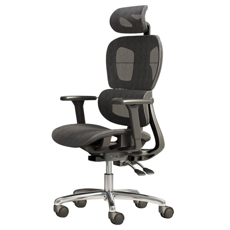 CRUSEC - Silla Oficina Élite Ergonómica Soporte Lumbar Cervical Ajustable Negro