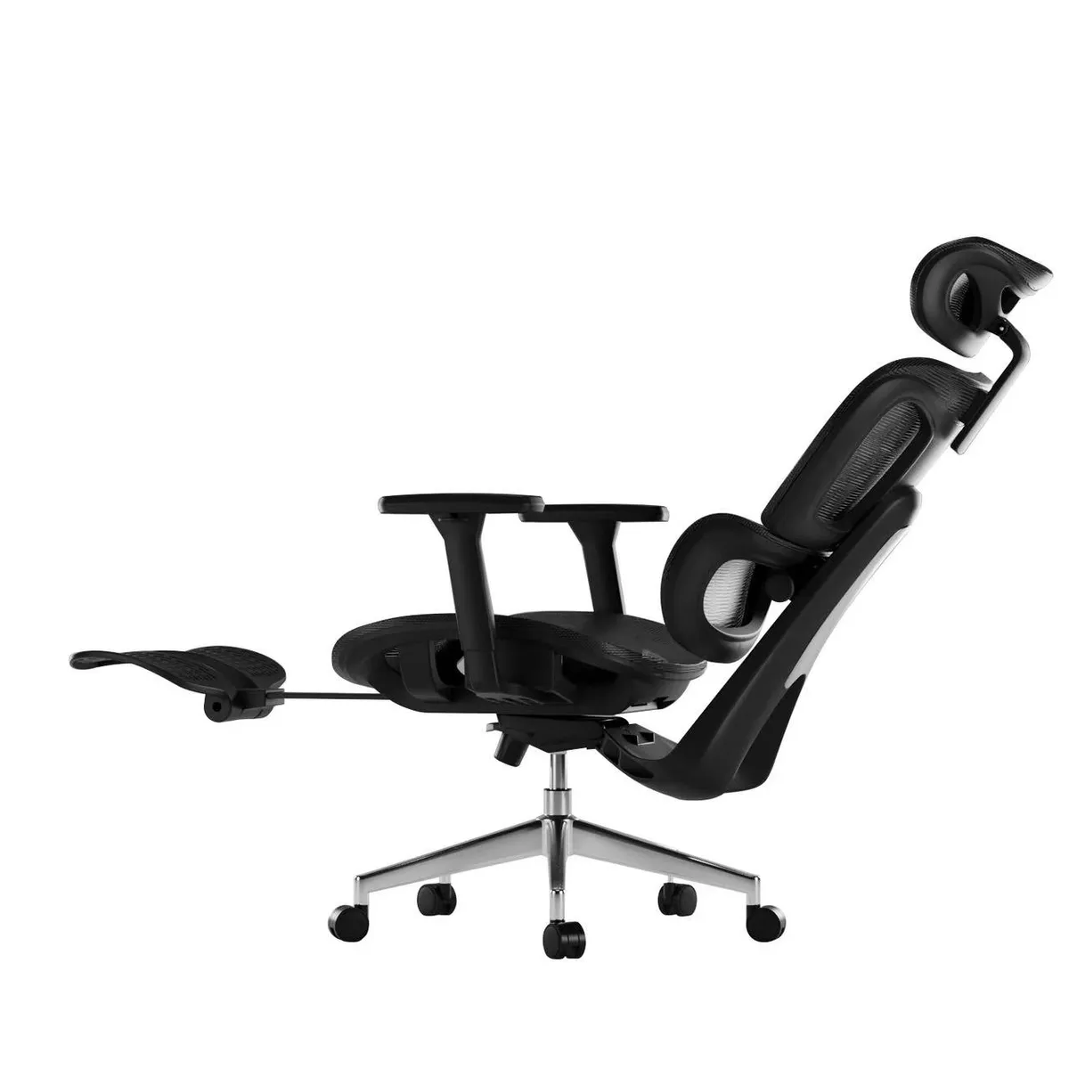 CRUSEC - Silla Oficina Élite Ergonómica Soporte Lumbar Cervical Ajustable Negro