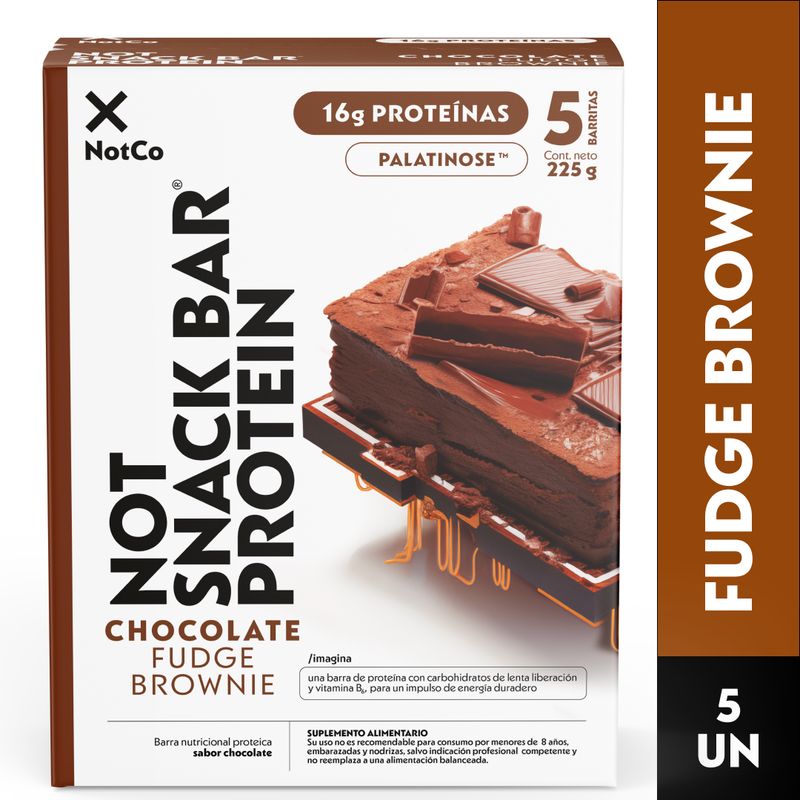 NOTCO - Barrita de proteína 5 unidades Chocolate Brownie NotSnack