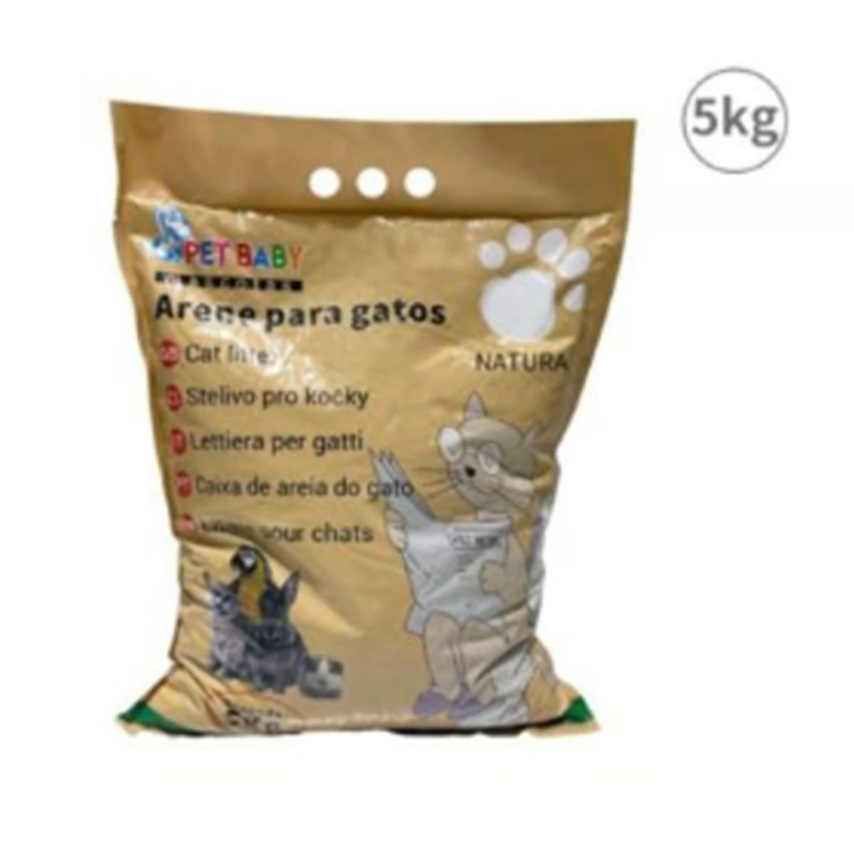 GENERICO - Arena Para Gatos 5Kg Cuidado De Mascotas