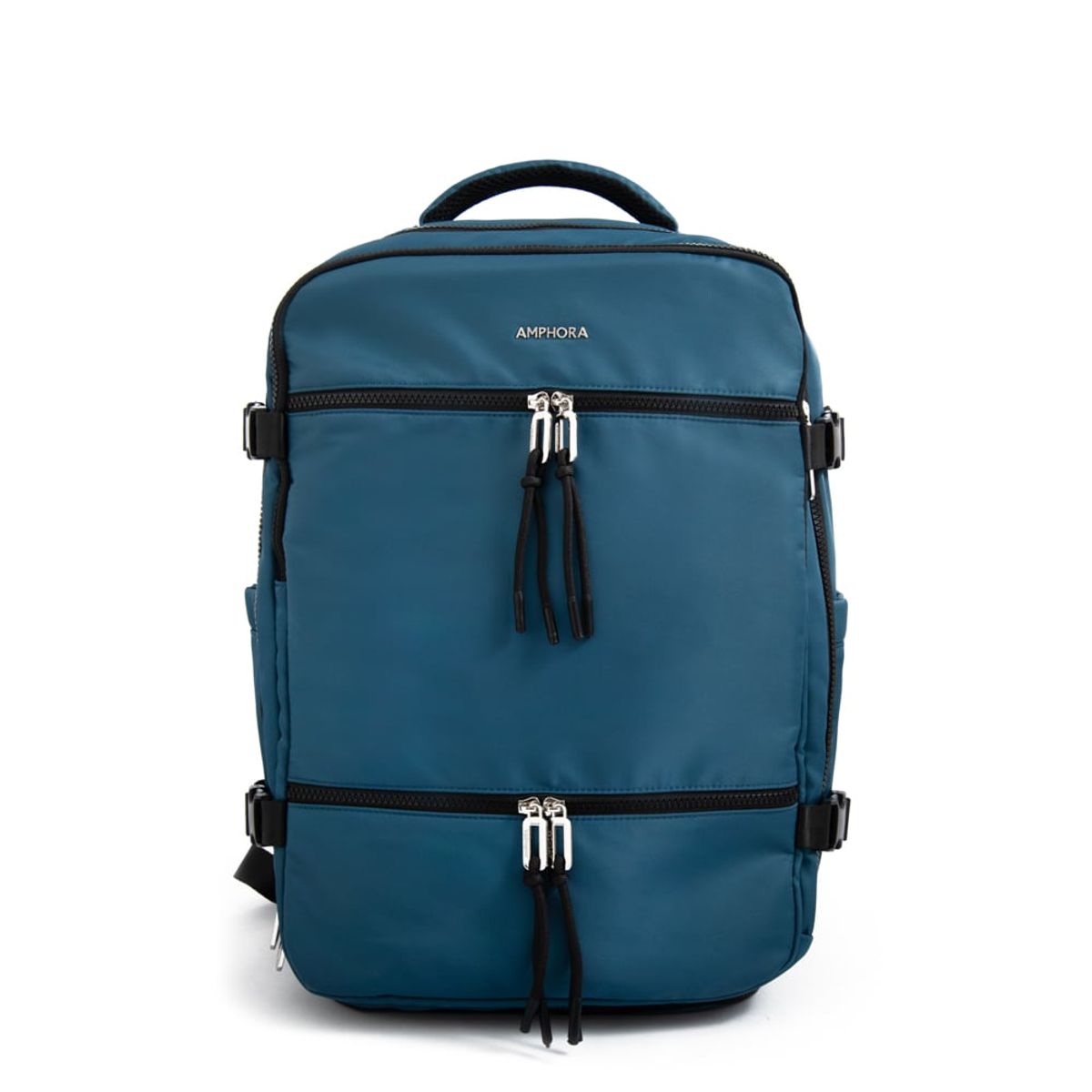 AMPHORA - Mochila Travel con tapa vesta grande denim