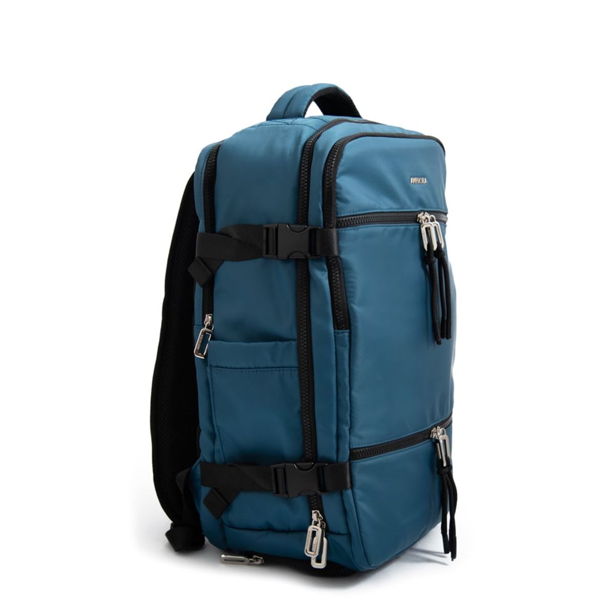 AMPHORA - Mochila Travel con tapa vesta grande denim