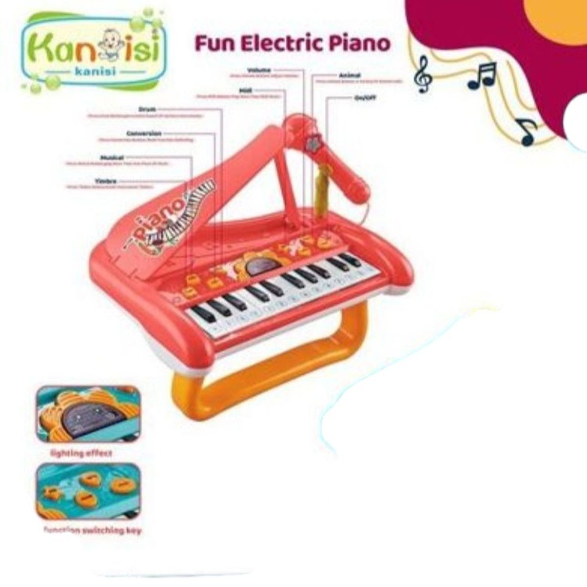 GENERICO - Piano Juguete Electrónico Para Niños Musical Con Micrófono