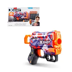 X-SHOT - LANZA DARDOS MENACE SKINS CON 8 DARDOS - MALICE