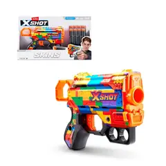X-SHOT - LANZA DARDOS MENACE SKINS CON 8 DARDOS - STRIPER