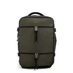 AMPHORA - Mochila travel con tapa grande vesta verde oliva