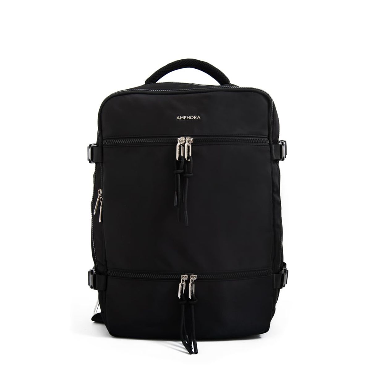 AMPHORA - Mochila Travel con tapa vesta grande negro
