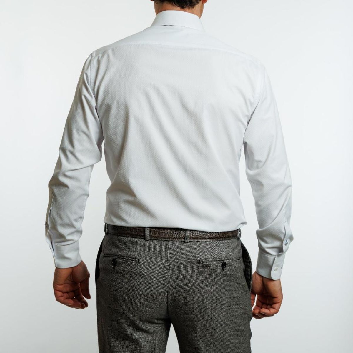 VANDINE - Camisa Blanca Texturada Etiqueta Roja V24-25-12 - Blanco