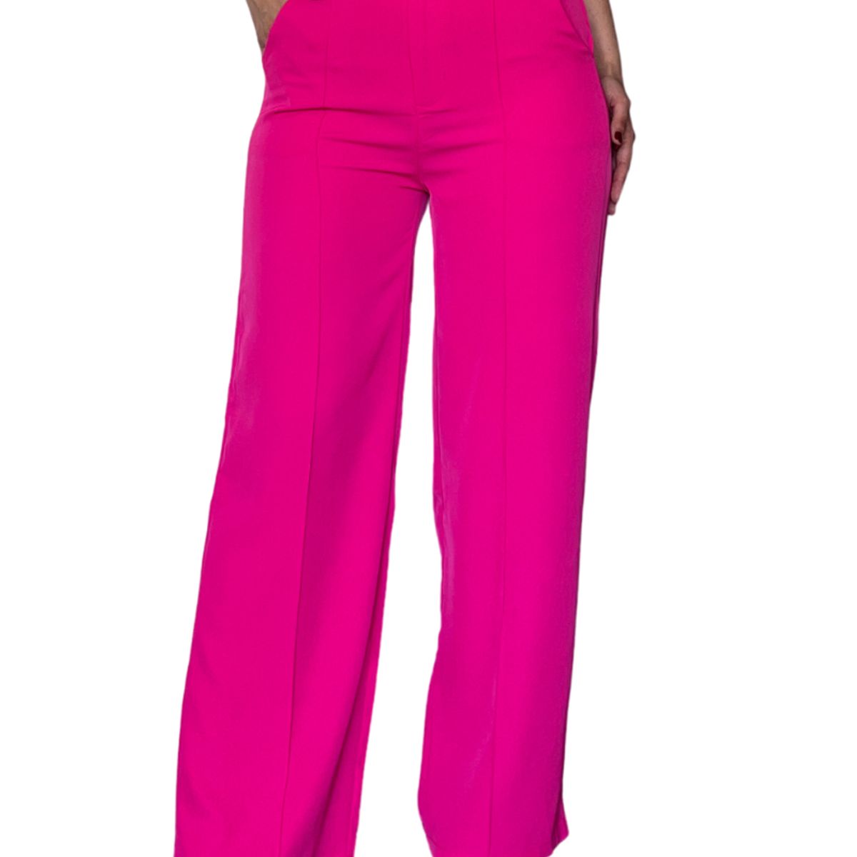 LUCKY DIAMONDS - Pantalón palazzo sastrero tiro alto cintura elasticada