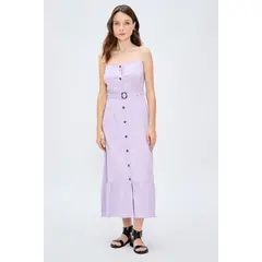 IO - Vestido Largo Liso Lila