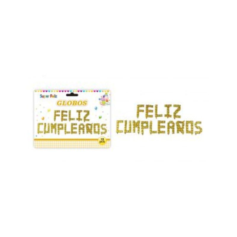 GENERICO - GLOBOS FELIZ CUMPLEAÑOS 15 PCS