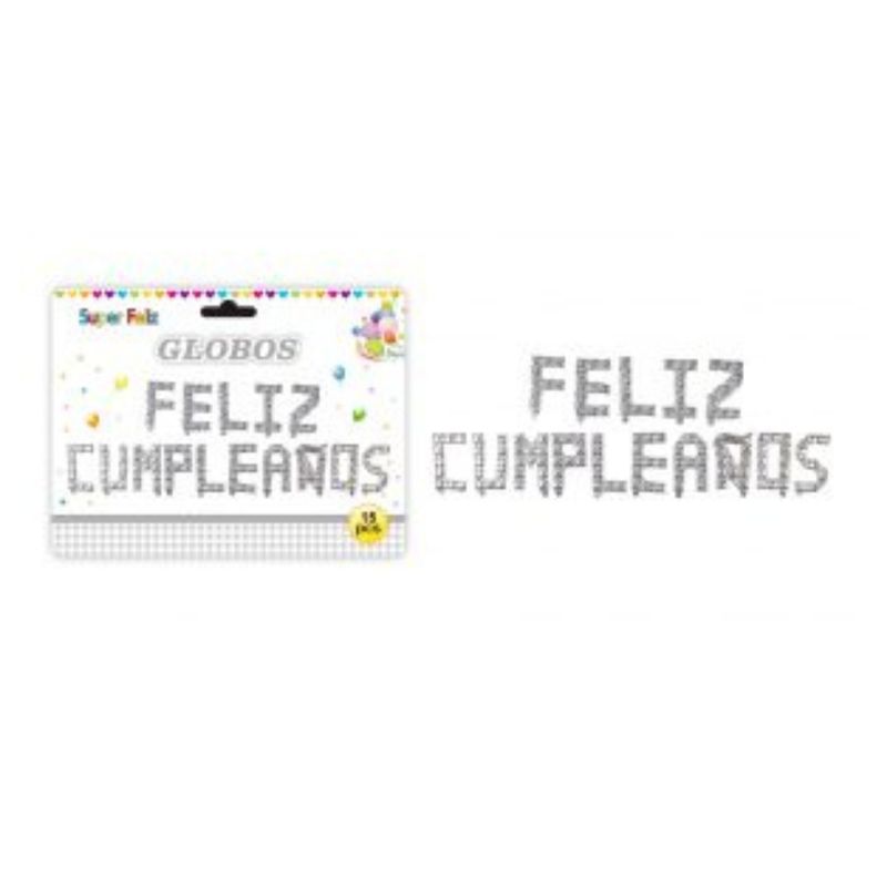 GENERICO - GLOBOS FELIZ CUMPLEAÑOS 15 PCS
