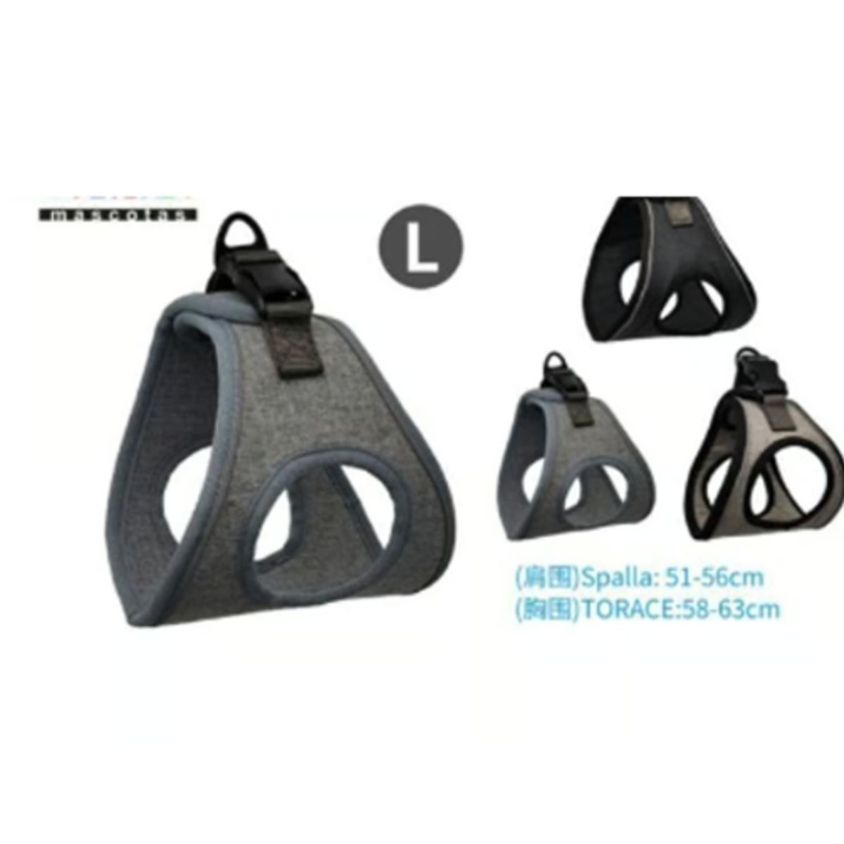 GENERICO - Arnés Pechera Para Perros Talla L Color Gris