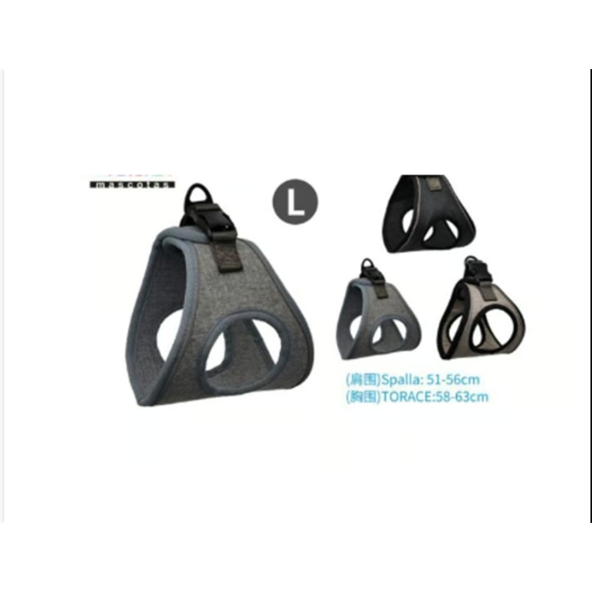 GENERICO - Arnés Pechera Para Perros Talla L Color Gris