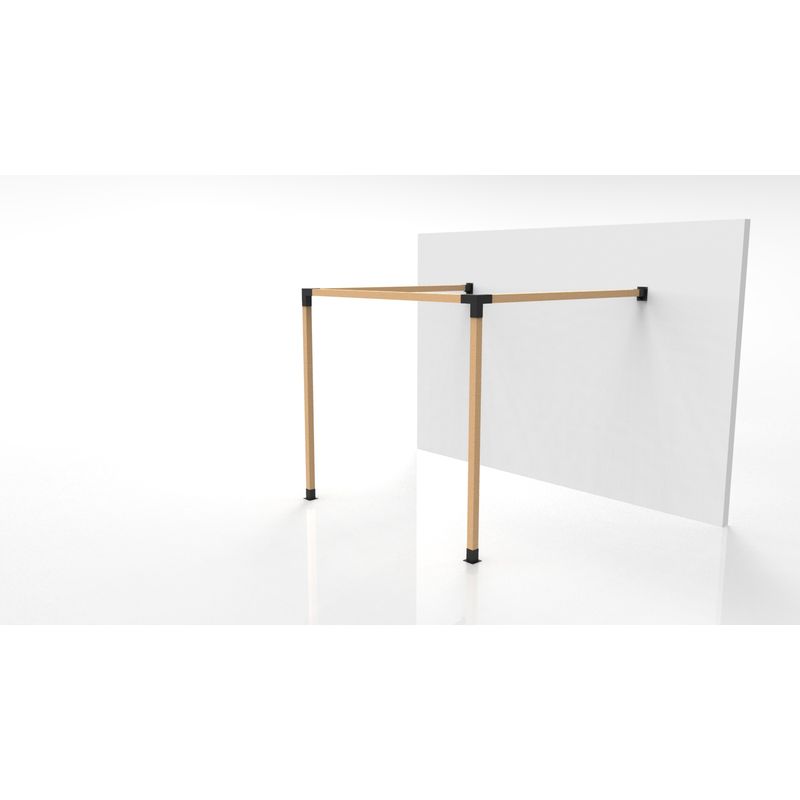GENERICO - KIT DE PÉRGOLAS Y TERRAZAS MURALLA PILARES DE MADERA  4"X4" (95X95MM)