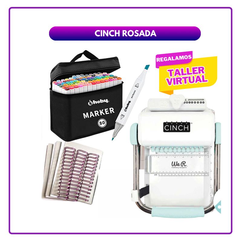 AMERICAN CRAFTS - Cinch VERDE + 3 Planners + 80 Marcadores Hoby