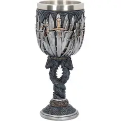 GENERICO - Copa Cáliz Resina Acero Game Of Thrones Iron Throne Dragones - Negro