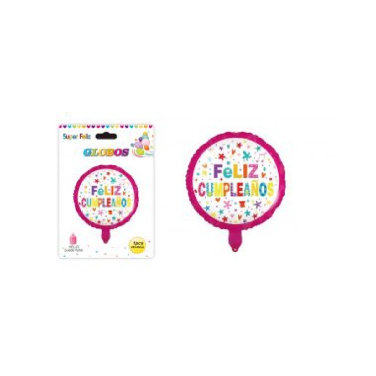 GENERICO - GLOBOS FELIZ CUMPLEAÑOS 1 PCS 45 CM X 45 CM