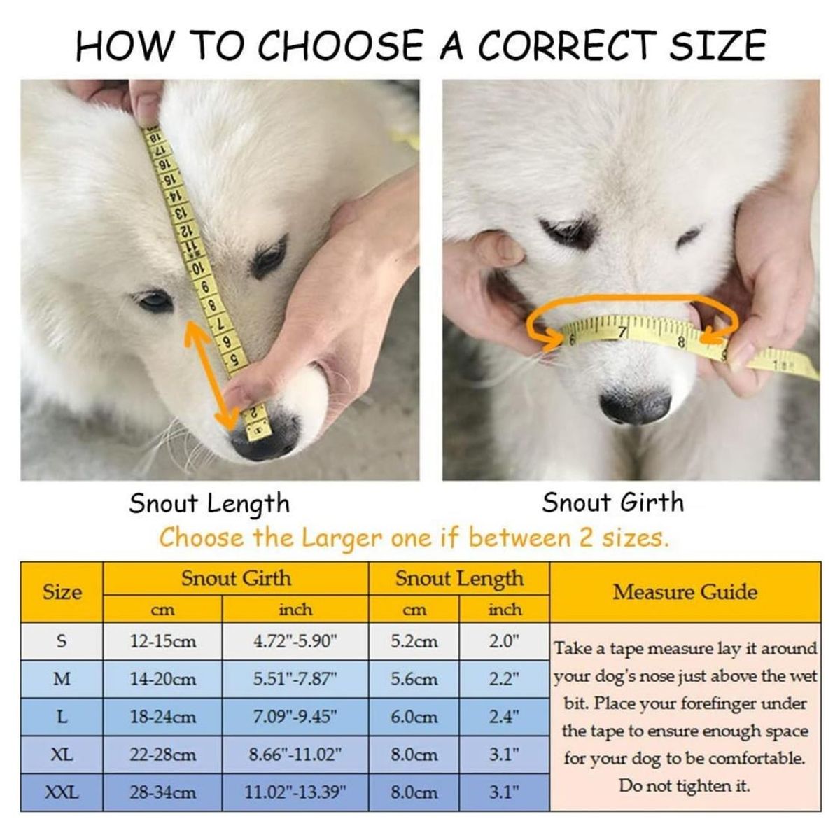 GENERICO - Bozal para perro ajustable con velcro 18-24CM