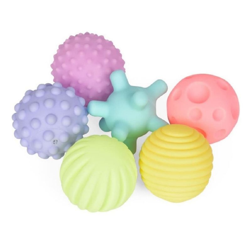 GENERICO - Set 6 Pelotas Texturizadas Soft Ball Juguetes Para Bebes