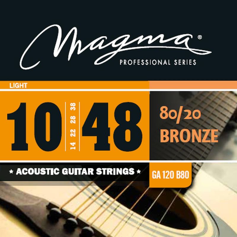 MAGMA - Cuerdas Para Guitarra Acústica Magma GA120B80 10-48