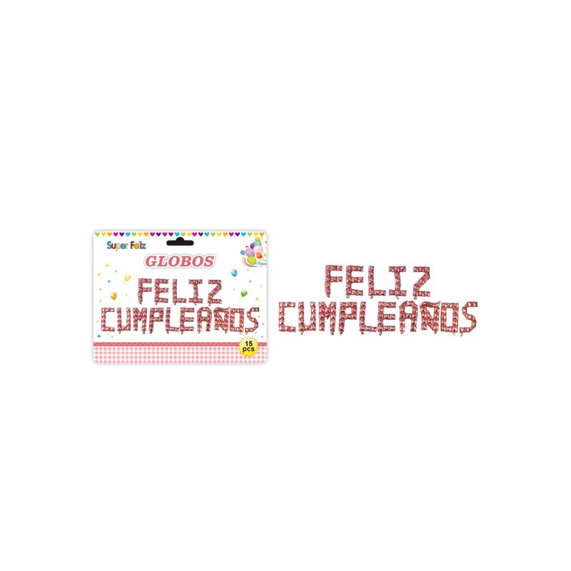 GENERICO - GLOBOS FELIZ CUMPLEAÑOS 15 PCS