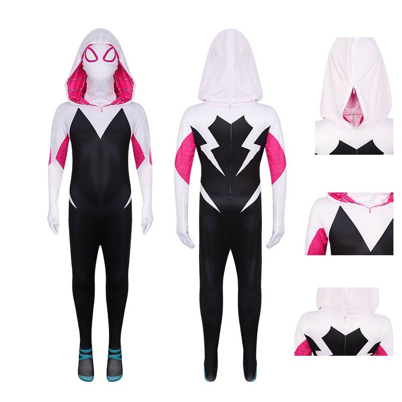 GENERICO - Disfraz infantil Talla 5 o 6 Spider Spiderman Gwen Stacy