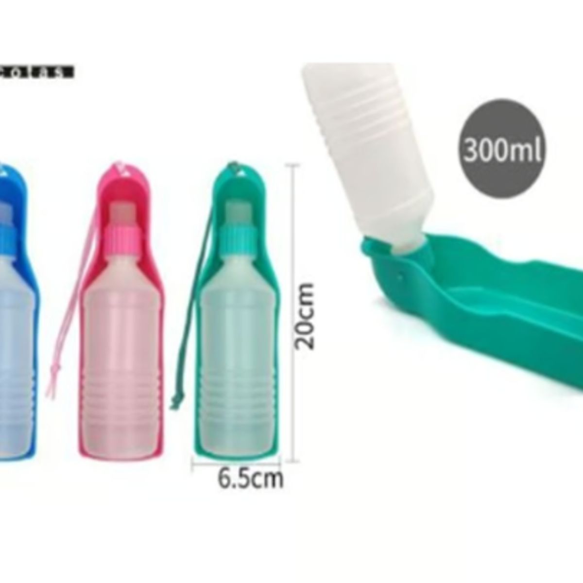 GENERICO - Botella De Agua Para Mascotas Color Verde 300ml