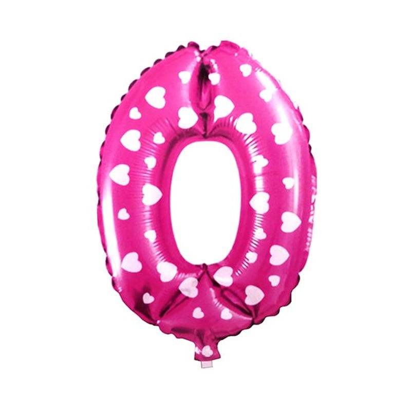 GENERICO - GLOBO METALICO 26 CORAZON ROSADO N? 0 X1 UNI