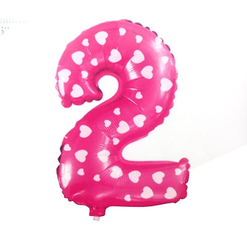 GENERICO - GLOBO METALICO 26 CORAZON ROSADO N? 2 X1 UNI